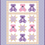 Thumbnail: Applique teddy bear quilt purple