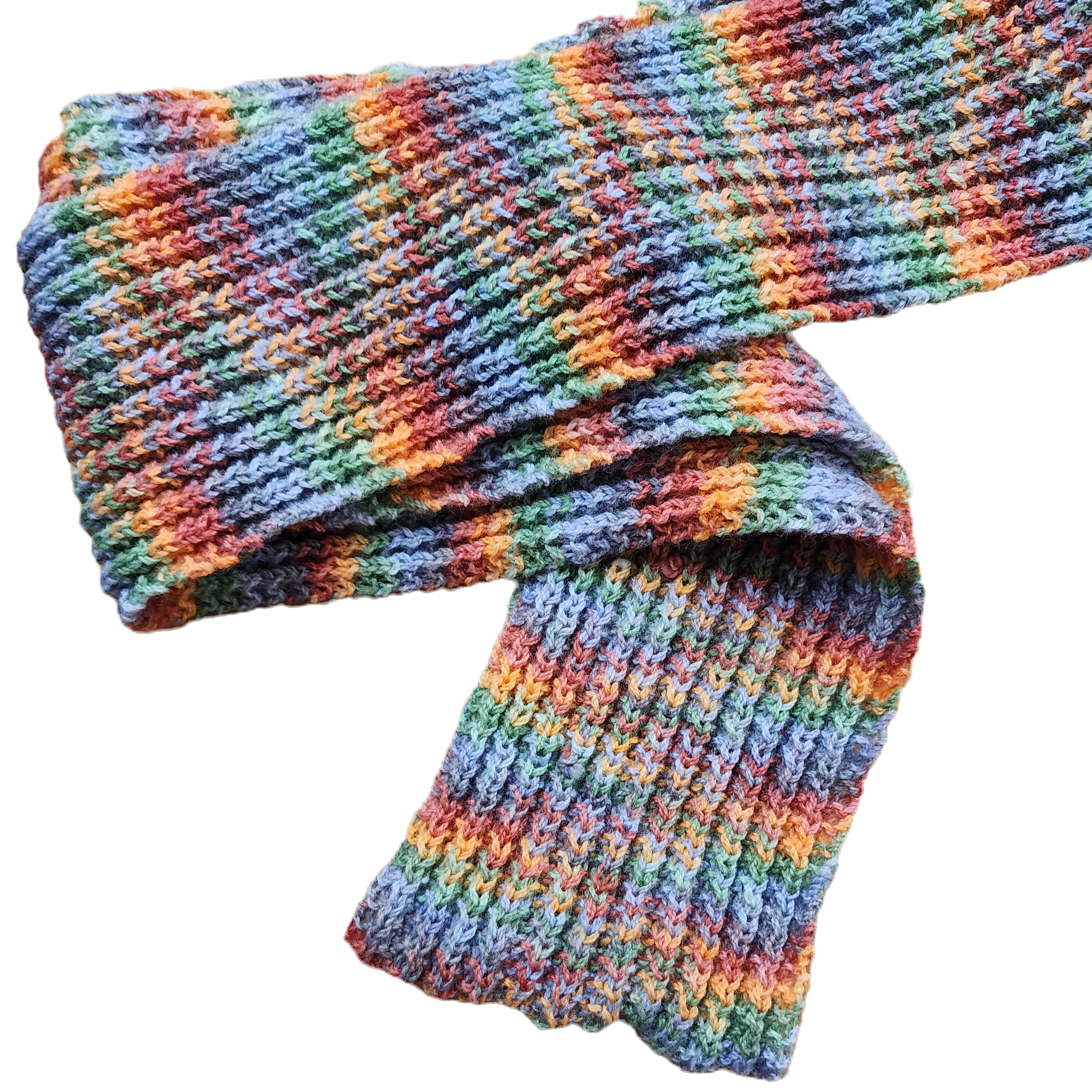 Easy Faux Rib Infinity Knitted Scarf PDF Pattern