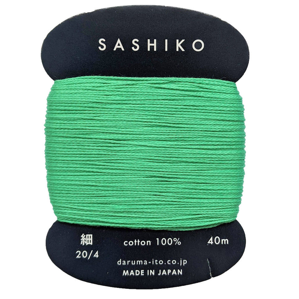 Daruma Sashiko Thread 40m Jade Green 207 Fine