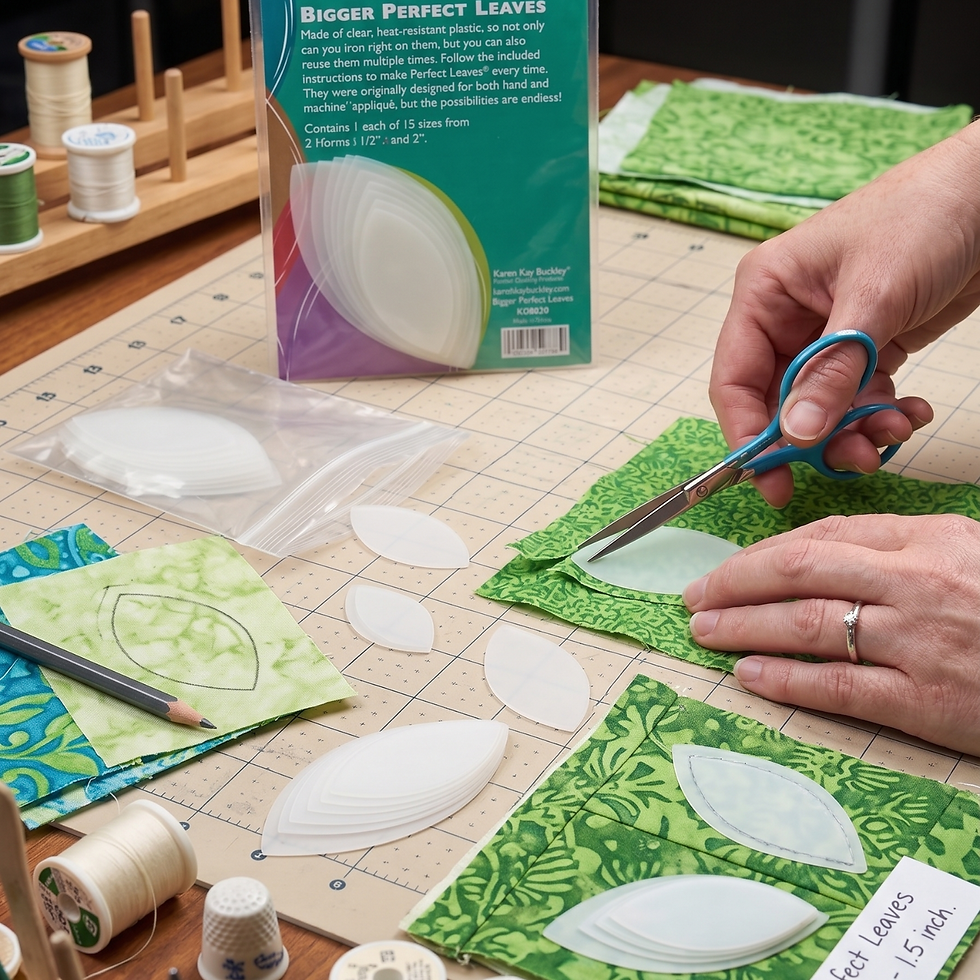 Thumbnail: Bigger Perfect Leaves Applique Templates 15 Pack