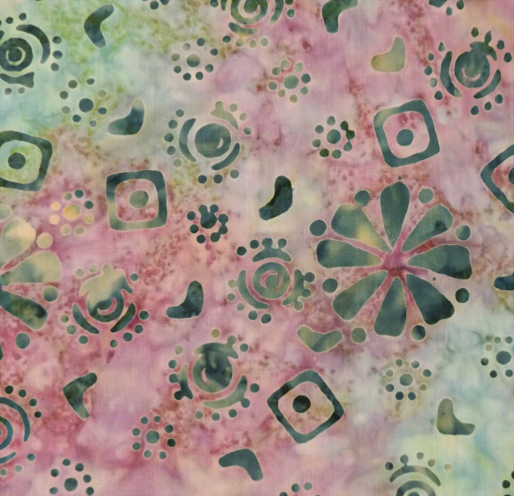 Moda Batik Pink Green 110-cfe Australia Melbourne Fabric
