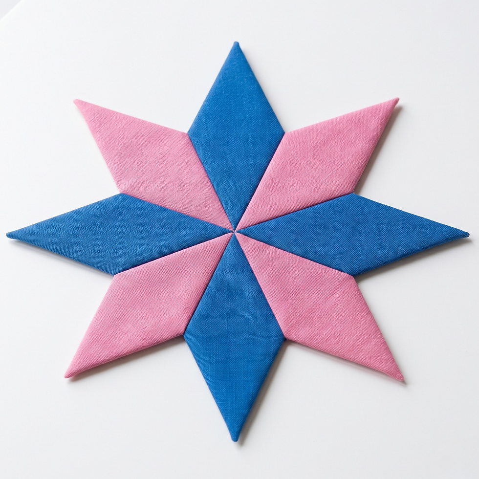 1.25 inch 10 Pointed Star Papers in fabric