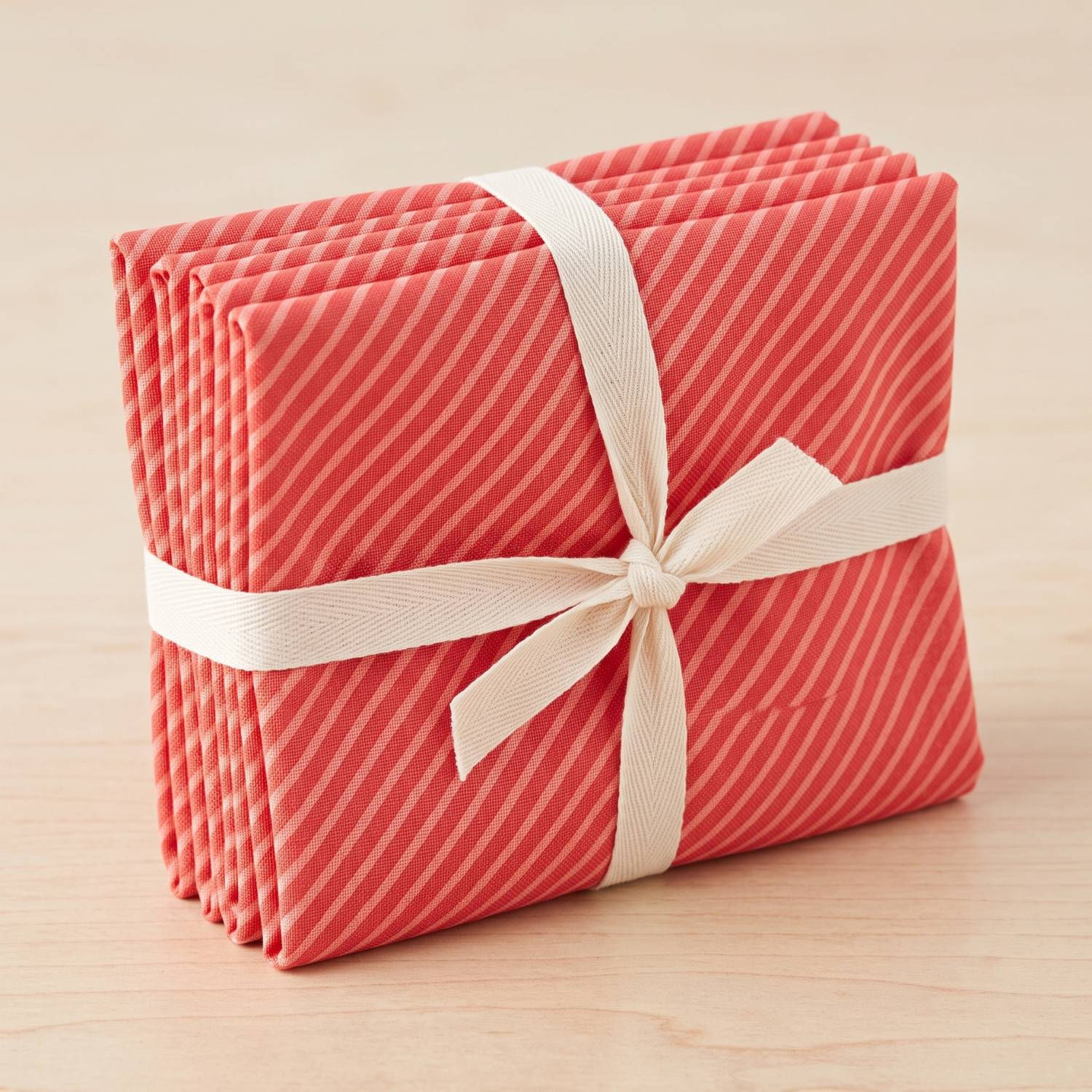 Delightfully Yours Red Stripe on Red Fabric stack