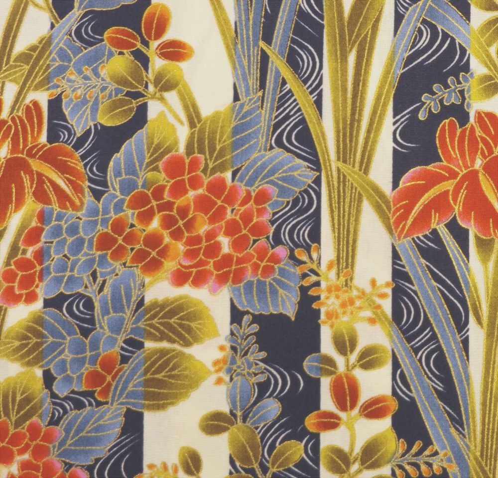 Japanese Floral Garden 1015 Stripe kennard and kennard