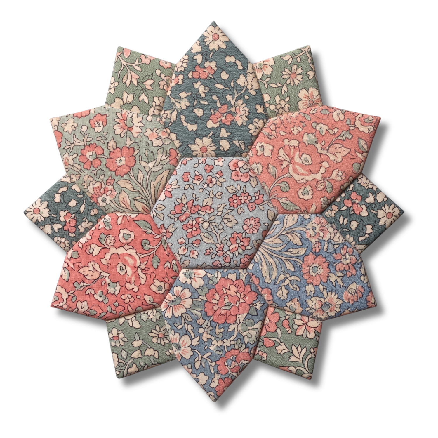 Tenderness Flowers 8 Complete Blooms English Paper Piecing Pack
