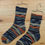 Thumbnail: Hand Made Socks Imprim Acier socks please socks by shirl