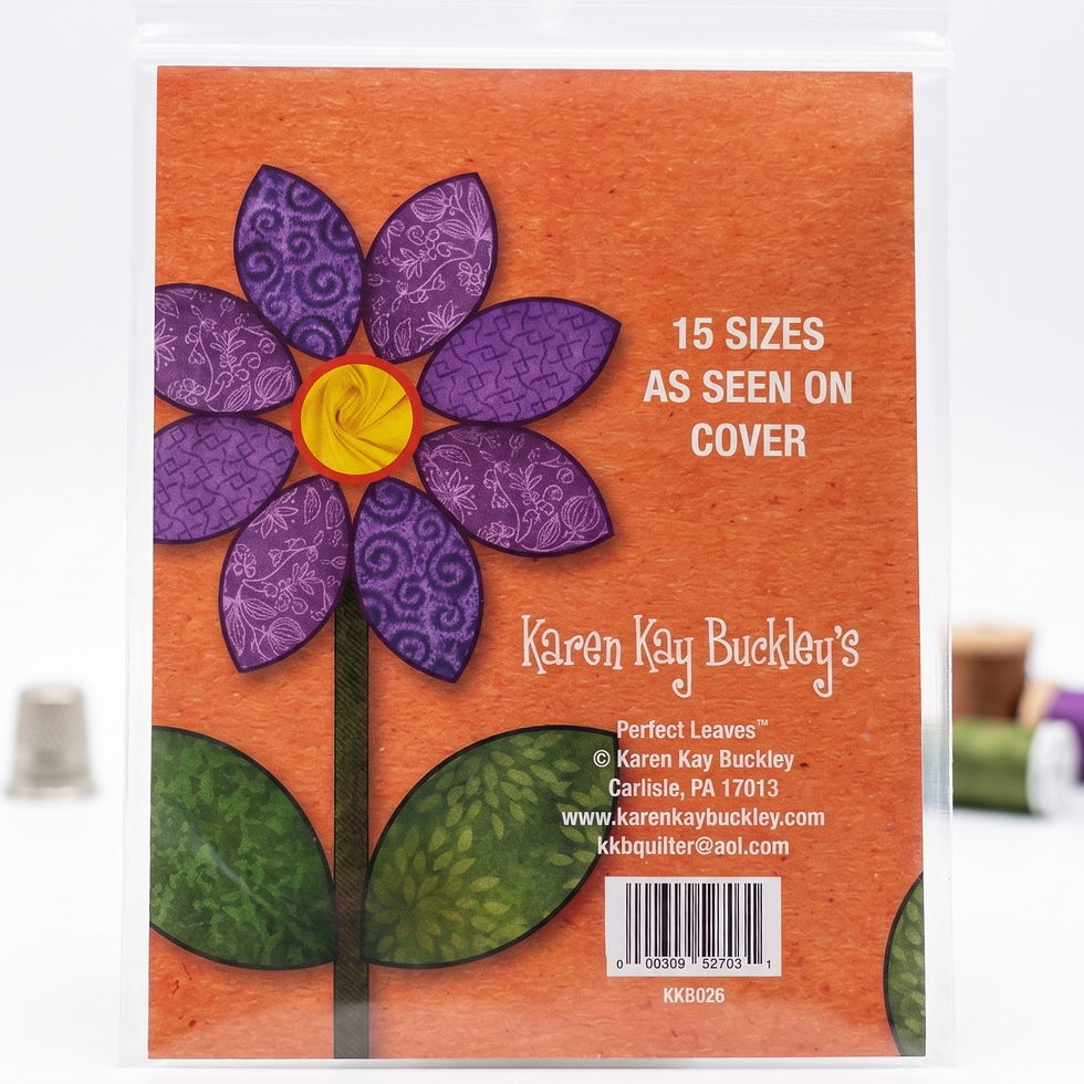 Perfect Leaves Applique Templates 15 Pack back