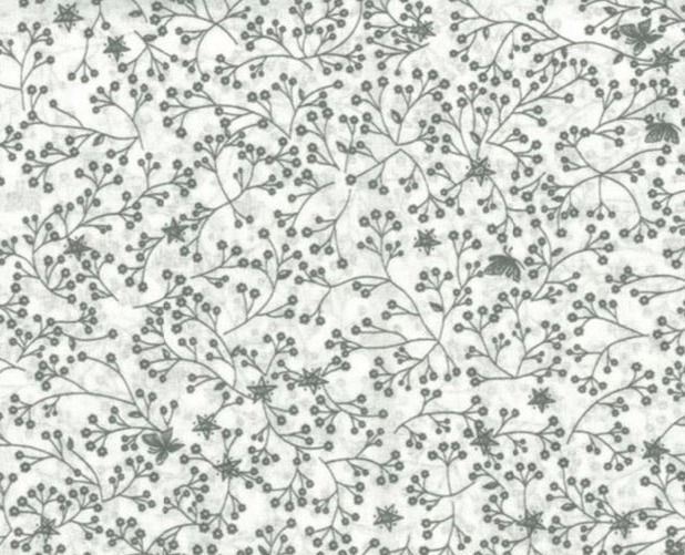 Flutter Grey on White Wide Back