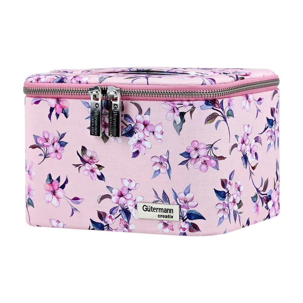 Floret Pink Blooms Sewing Basket by Gutermann Creativ