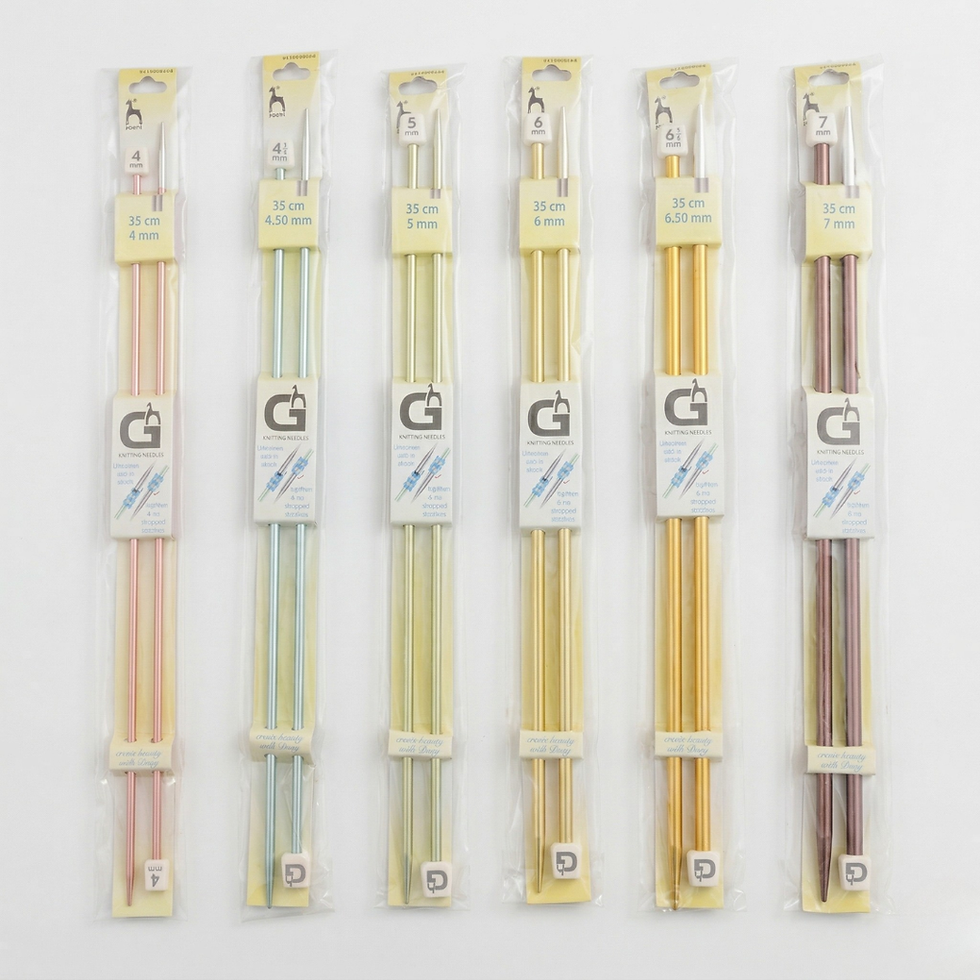 Groove 35cm Single Point knitting Needles by Pony Range