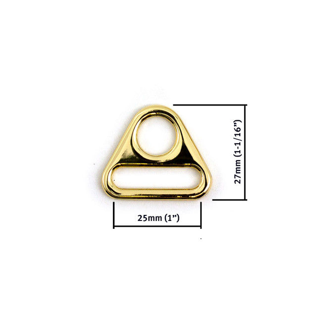 Thumbnail: Triangular Ring 25mm (1") 2pk light gold
