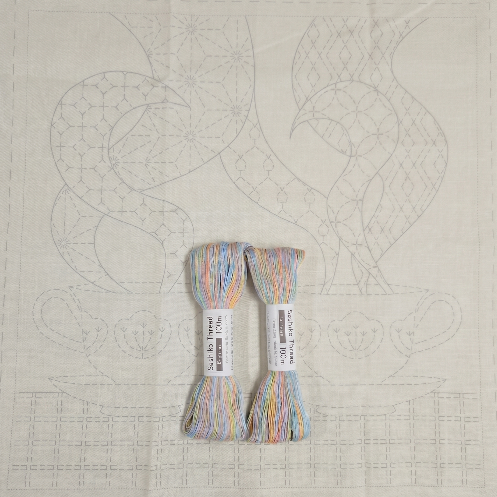 Tea Time Cream Sashiko Kit