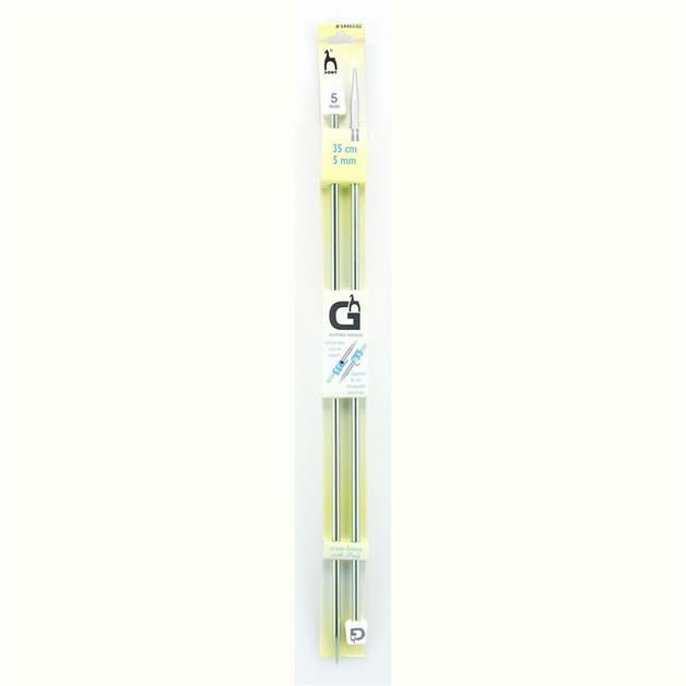 Thumbnail: Groove 35cm Single Point knitting Needles by Pony 5mm