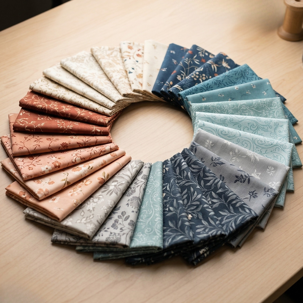 Sandalwood Fat Eight Fabric Bundle by Moda Fabrics spread