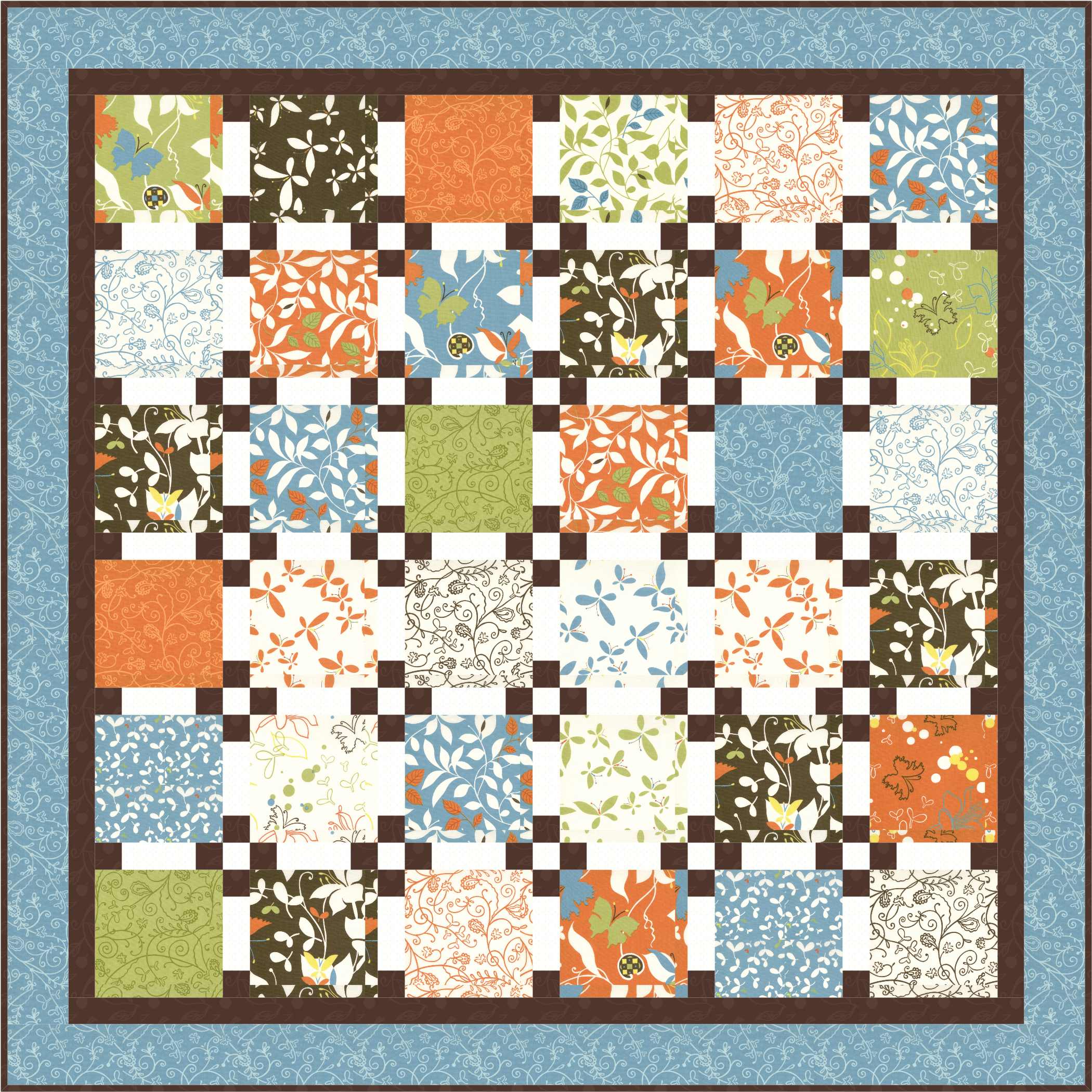 Modern Flowers Quilt Pattern