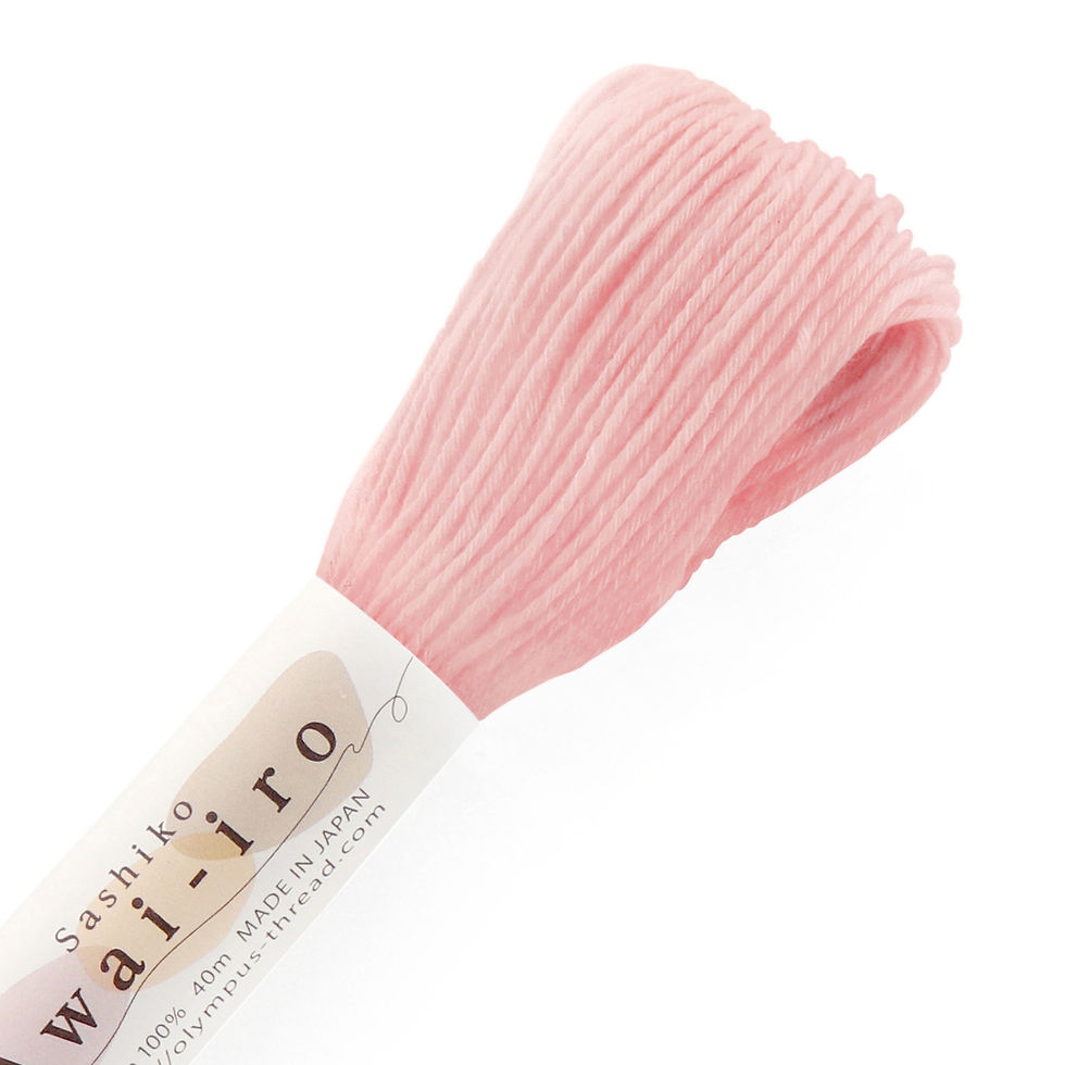 Awai-iro Sashiko Thread Shell Pink 40m