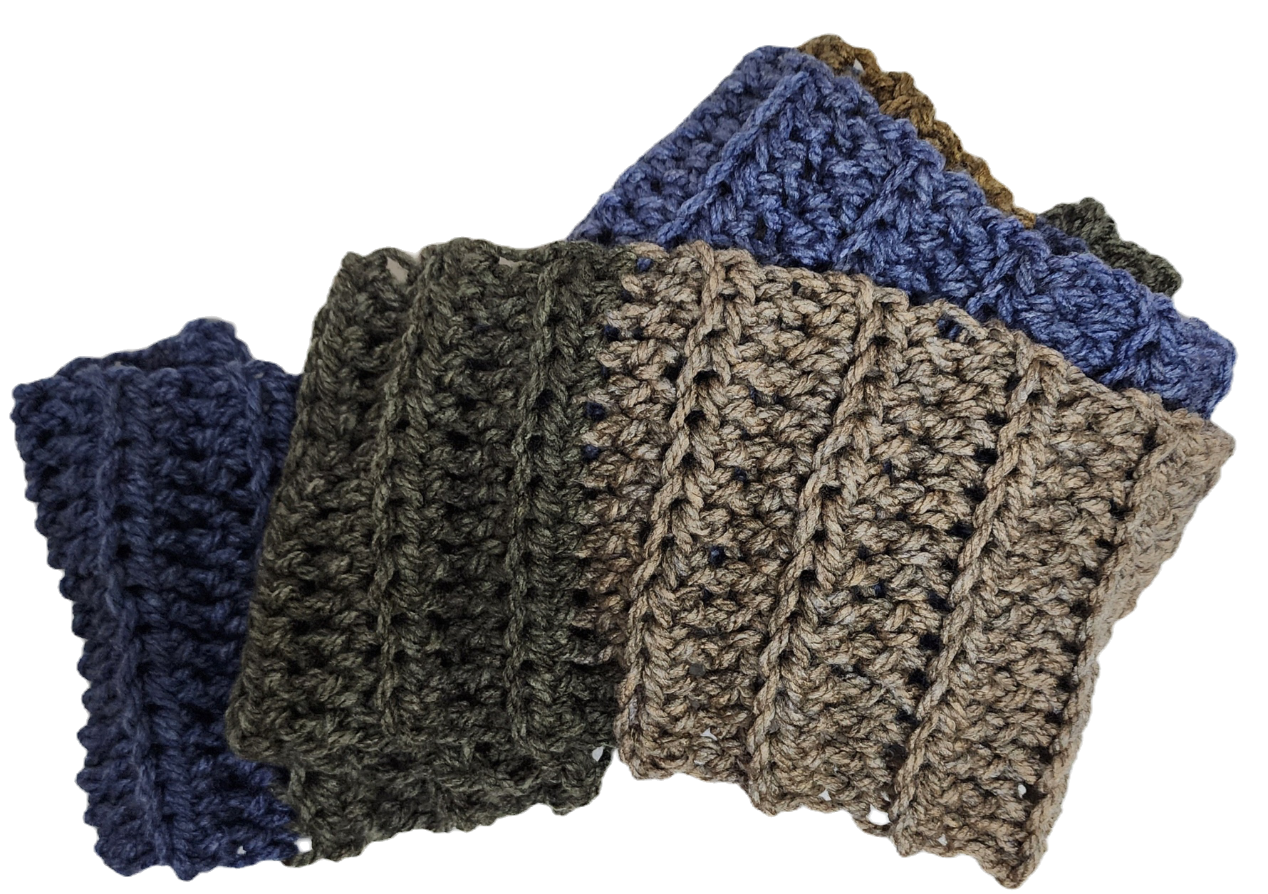 Tea Cake Ribbed Look Scarf Crochet PDF Pattern