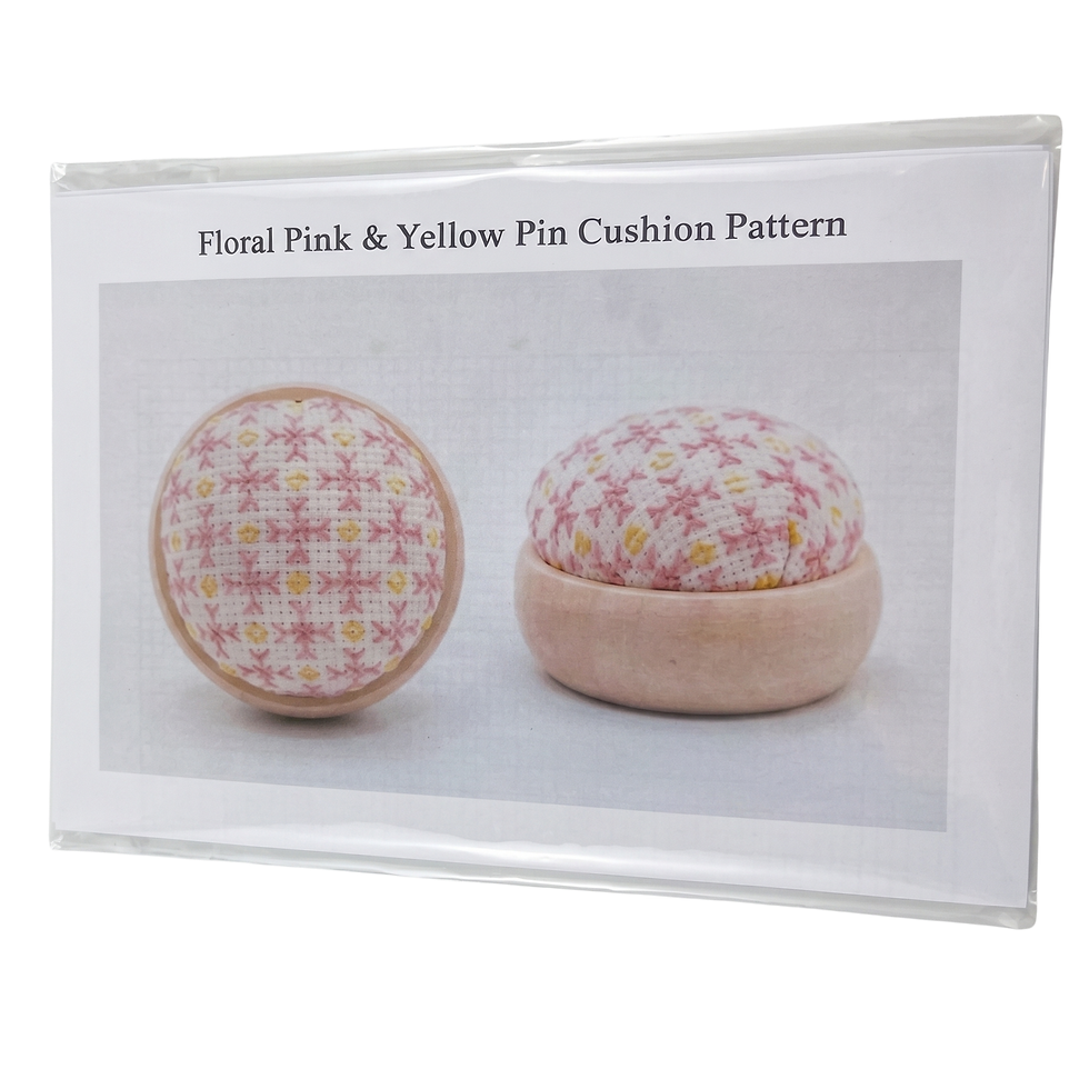 Floral Pink & Yellow Pin Cushion Pattern cover