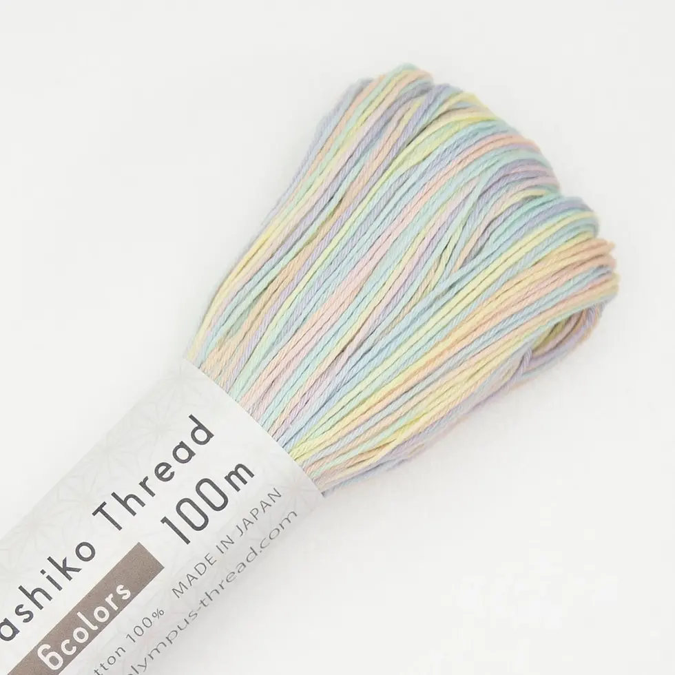 Olympus Sashiko 100m Variegated Soft Rainbow Thread 302