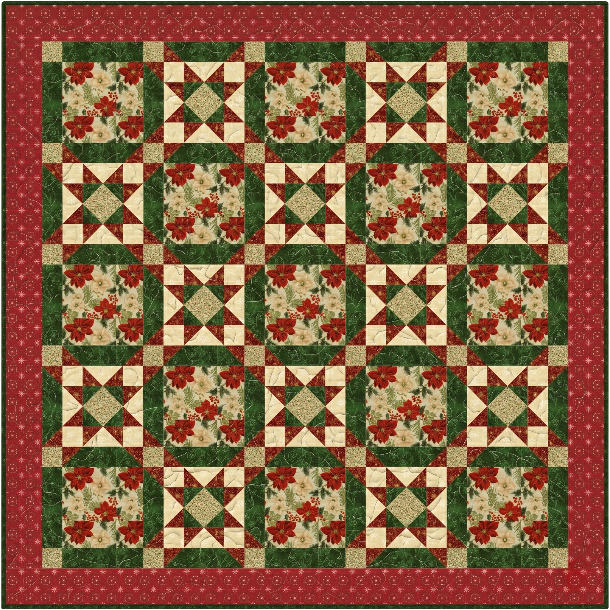Yuletide Star Quilt Pattern