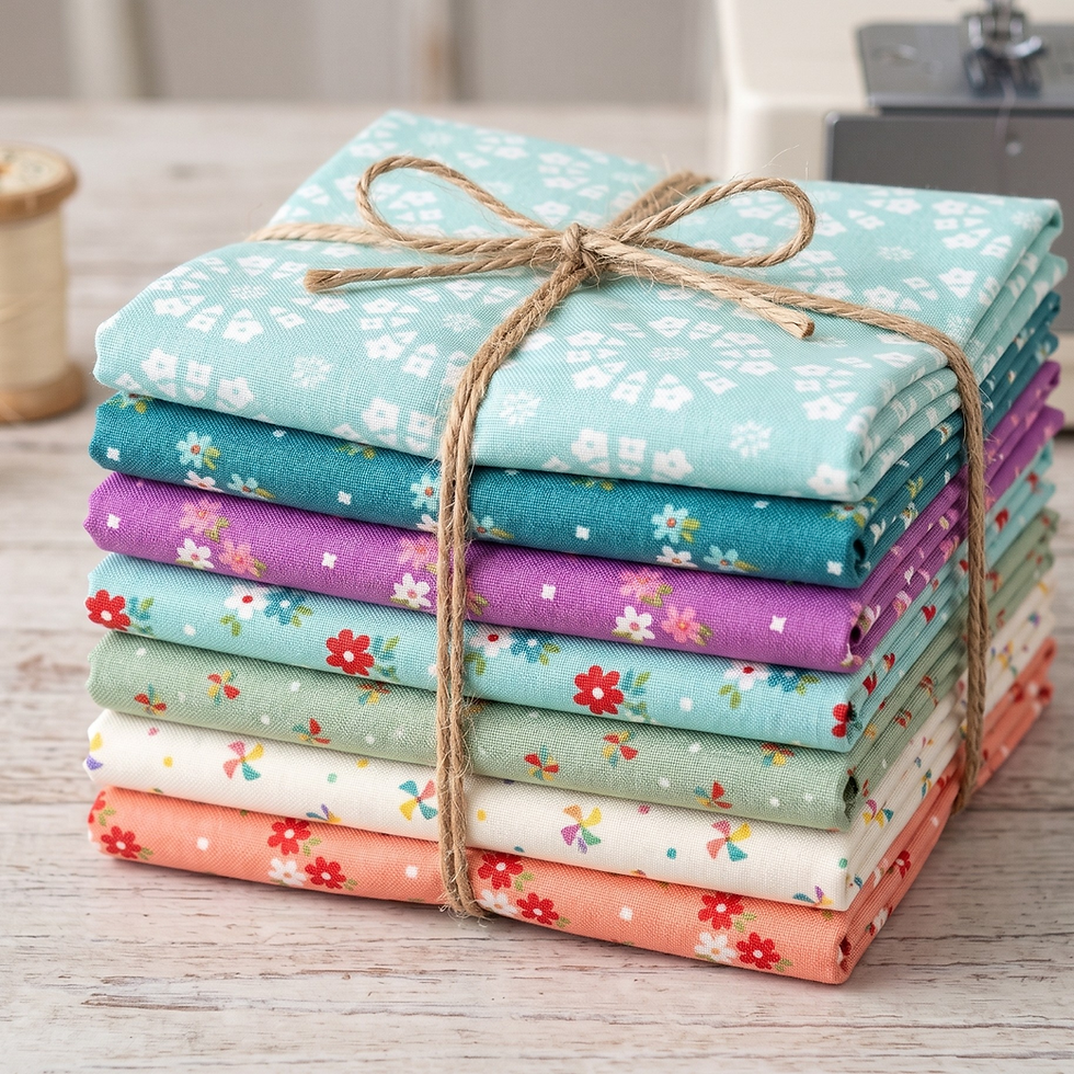 Laguna Sunrise Fat Quarter Bundle on the sewing bench
