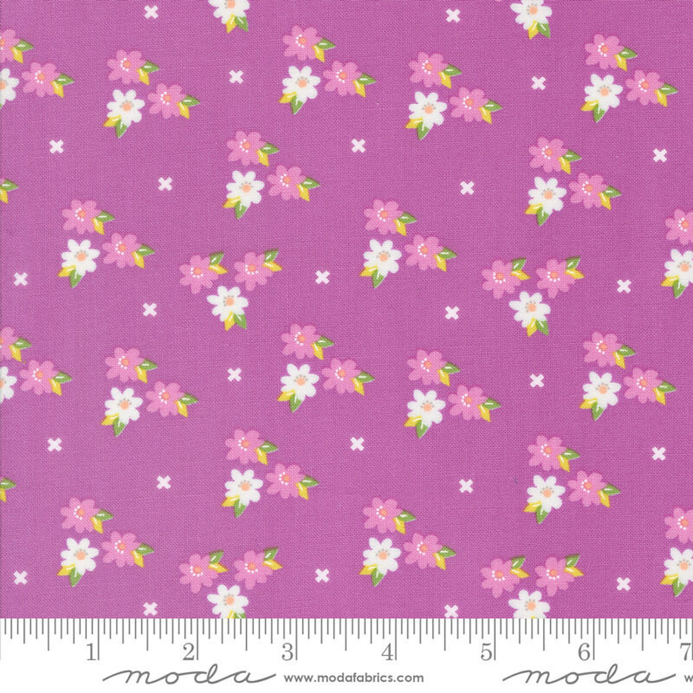 Laguna Sunrise Morning Glory Florals Violet Fabric By Moda Fabrics 37682 17