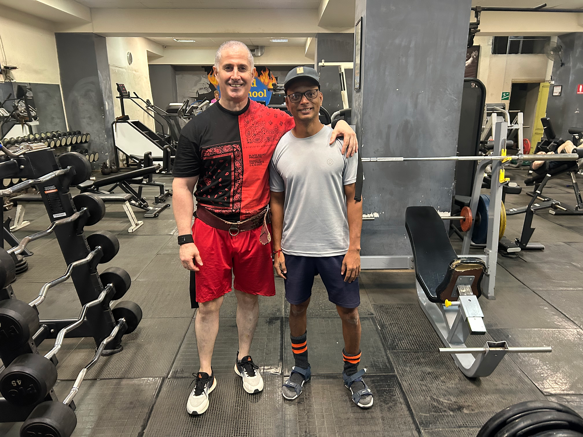 With gym owner of "Old School Gym" I visited this several times
