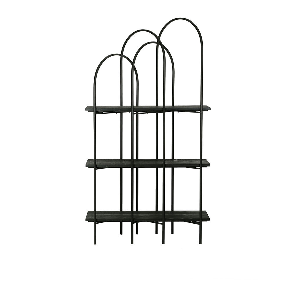 Etagere 3 niveaux en fer noir