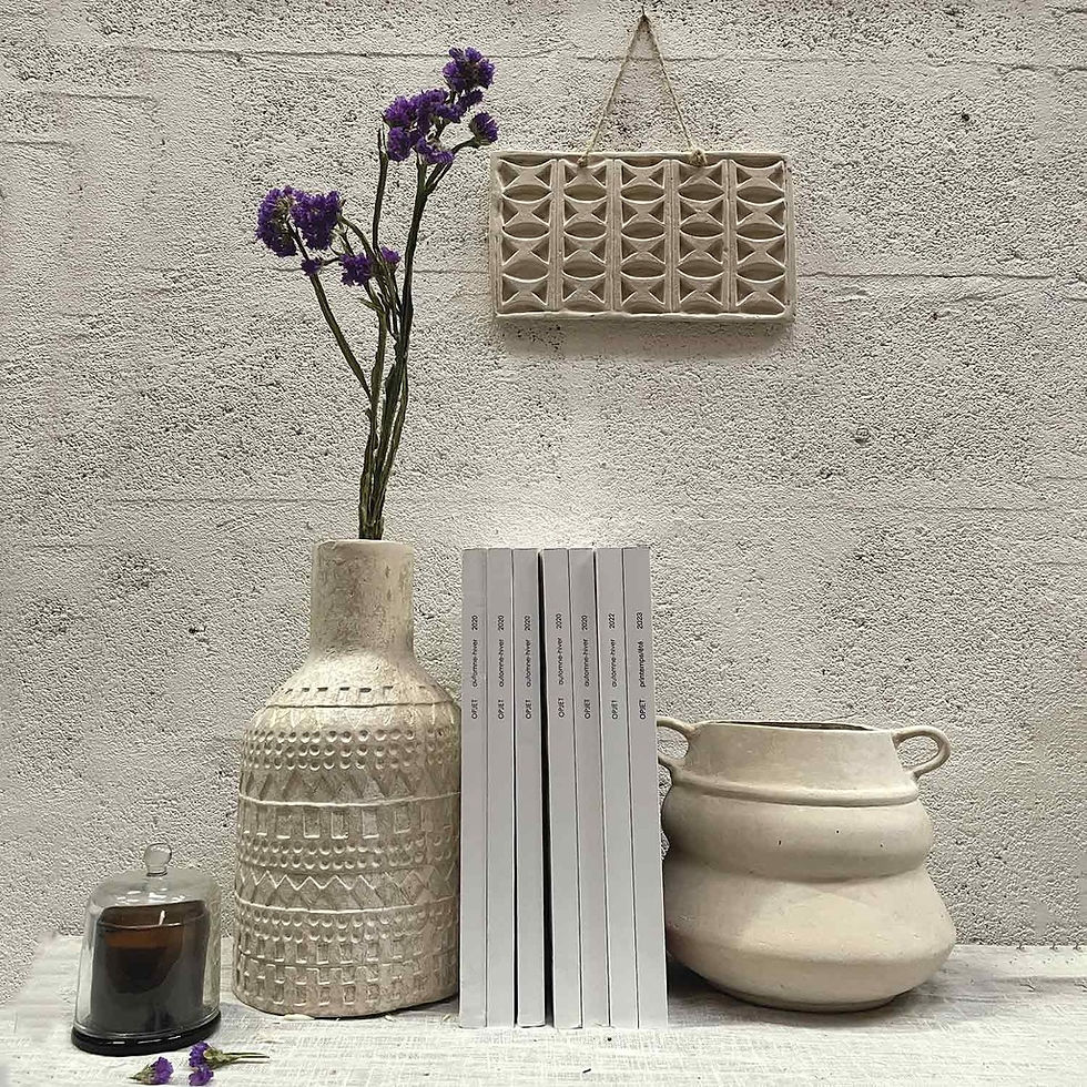 Miniature : Vase papier mâché Etnique D16 H31cm