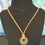 Thumbnail: Green Colored Donut Pendant Necklace