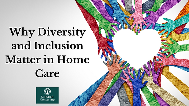 colorful paper cutout hands forming a heart shape symbolizing diversity and inclusion in home care