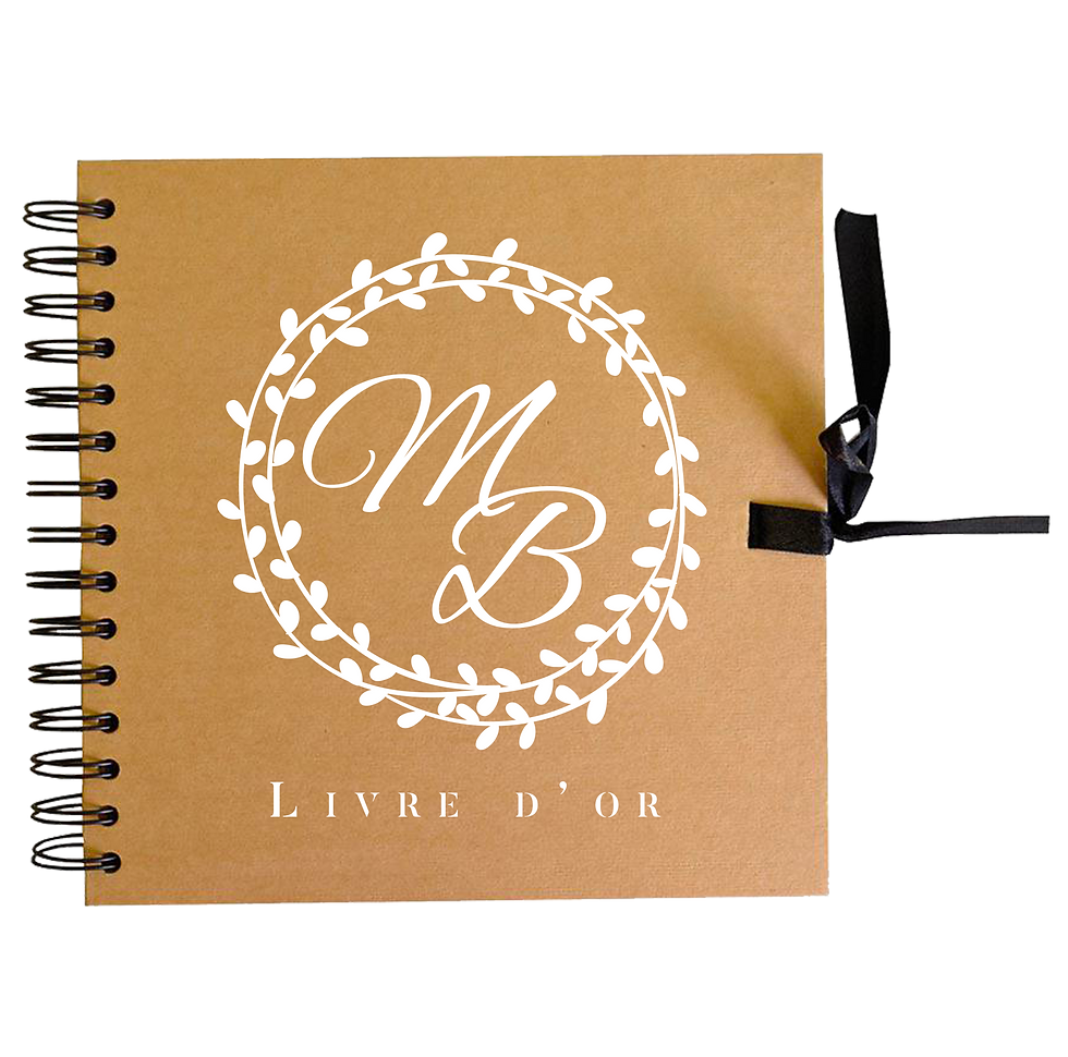 Livre d'or en kraft personnalisé COURONNE