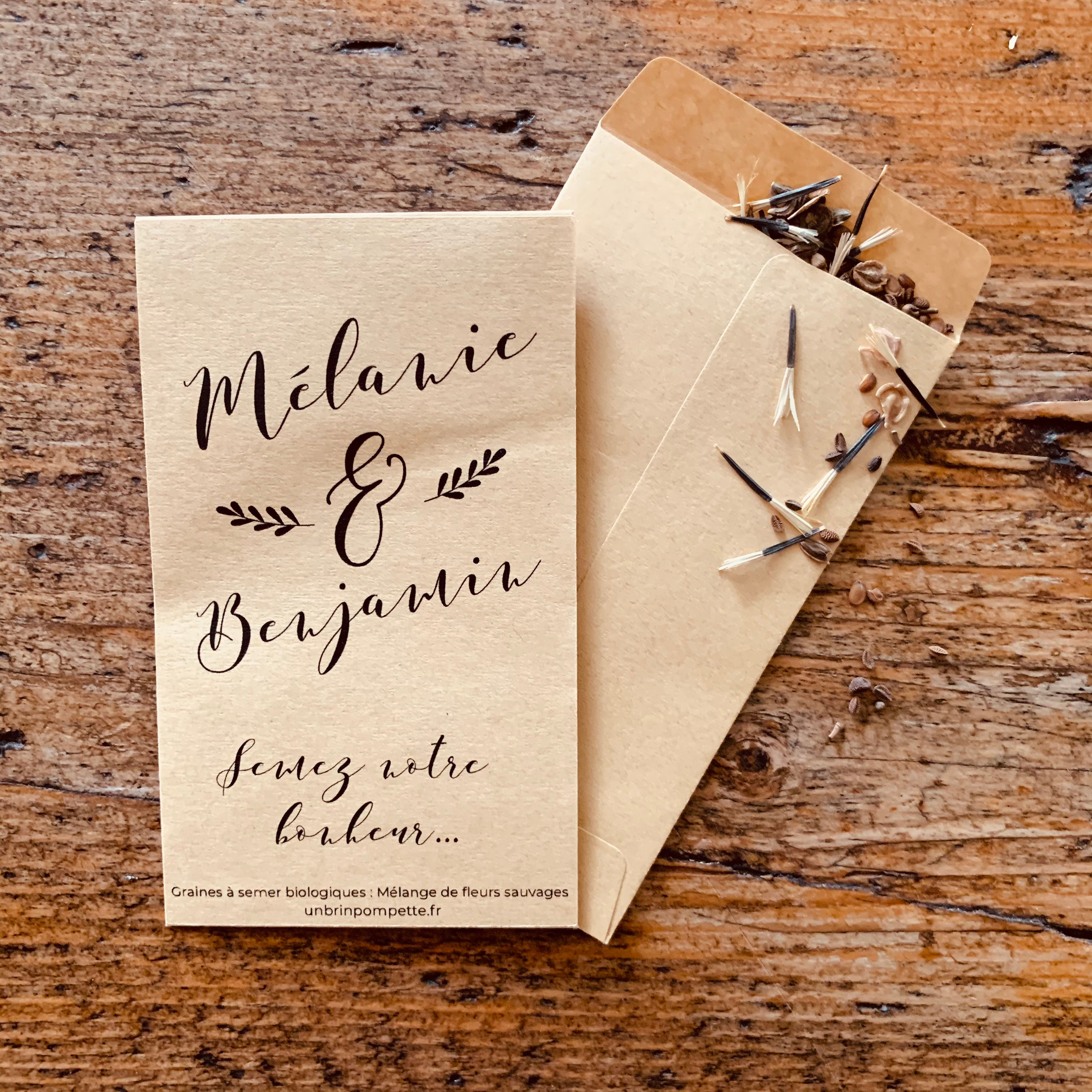 Sachet de graines bio thème 22