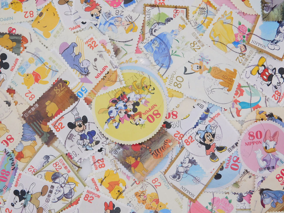 Thumbnail: 30 pcs Thematic: (Japan Disney) used  commemoraitve OFF paper