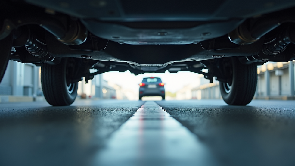 Eye-level view of advanced under-vehicle inspection system installed at a checkpoint