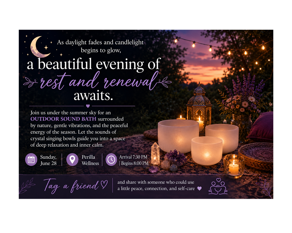 An Evening of Light + Sound An Outdoor Summer Solstice Sound Bath with Perilla Wellness