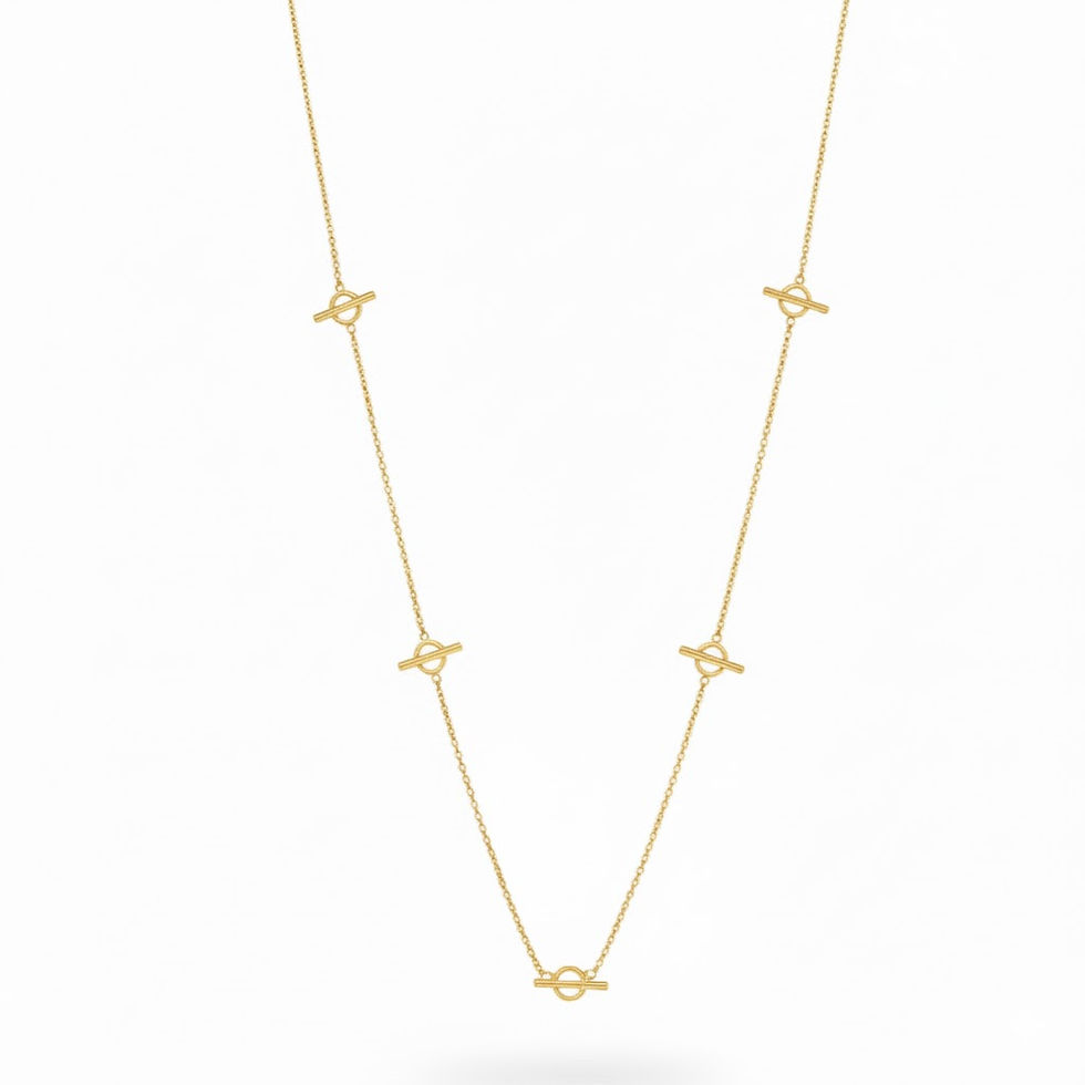 autoir Cravate - Sautoir en plaqué or avec breloques - bijou élégant et intemporel