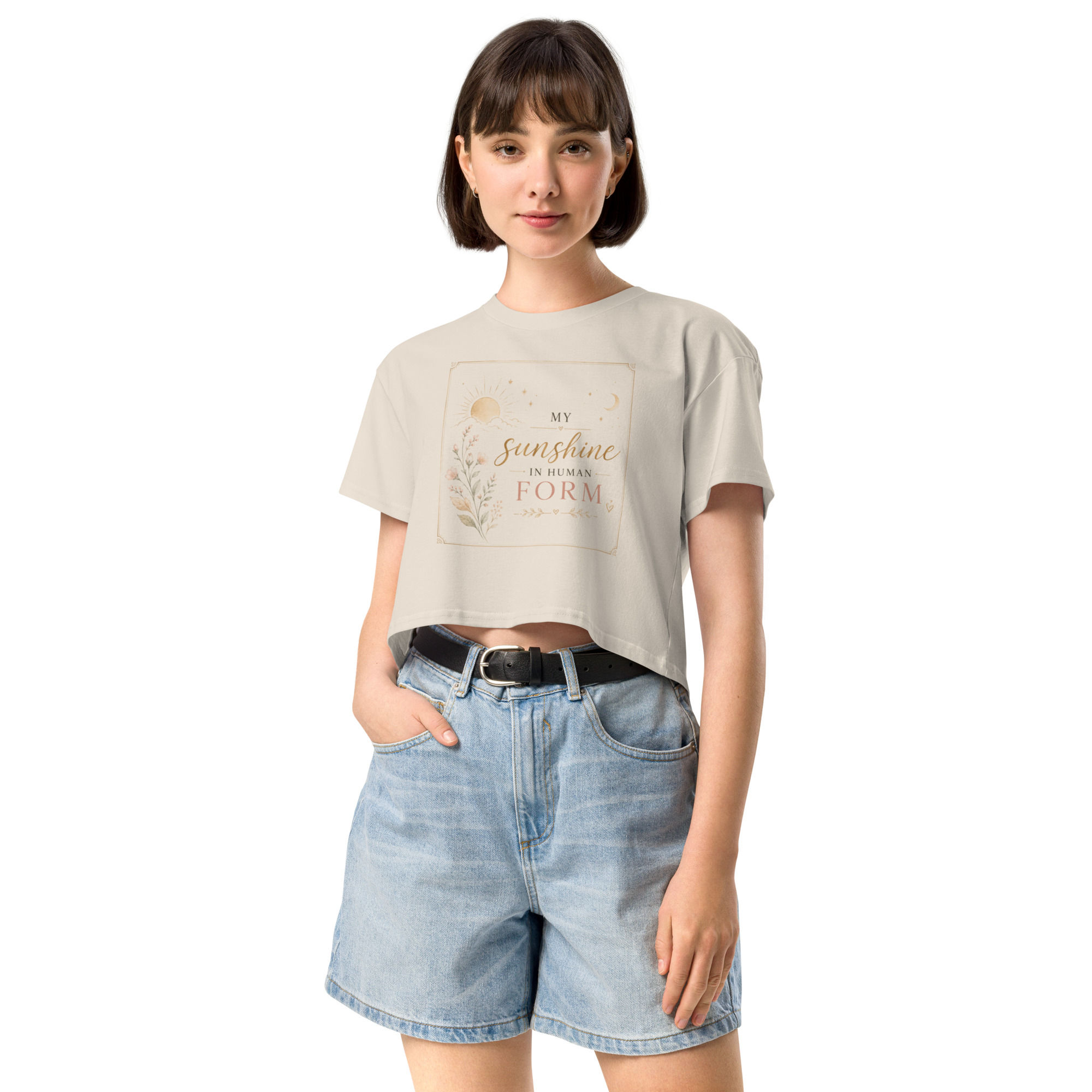 Women’s crop top: My sunshine in human form