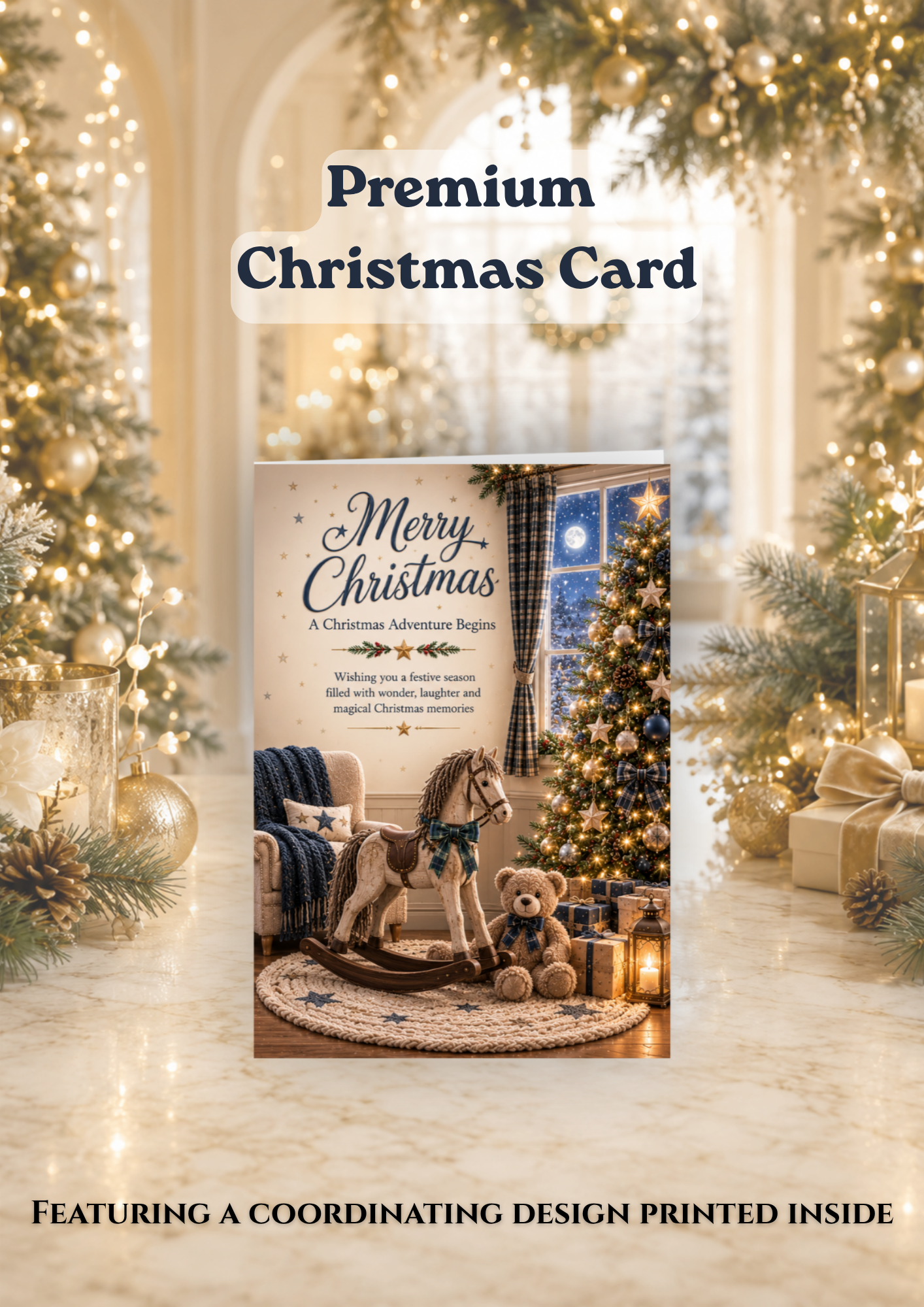 Baby Christmas Card | A Christmas Adventure Begins Greeting Card | With Envelope