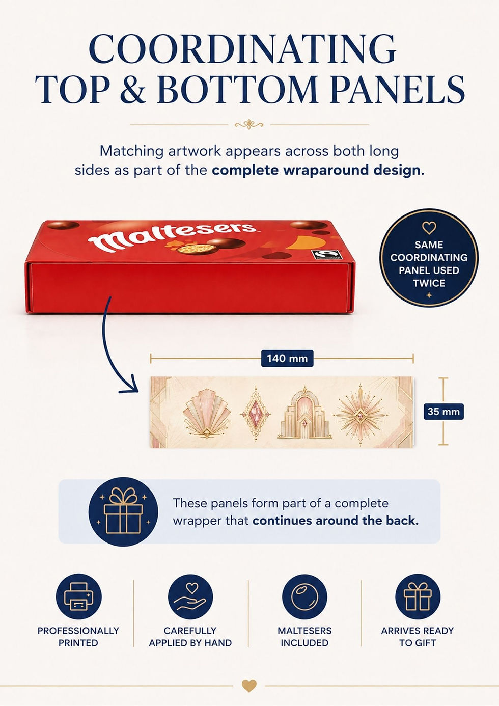 Thumbnail: Personalised Art Deco Birthday Maltesers Box | 110g Chocolate Gift