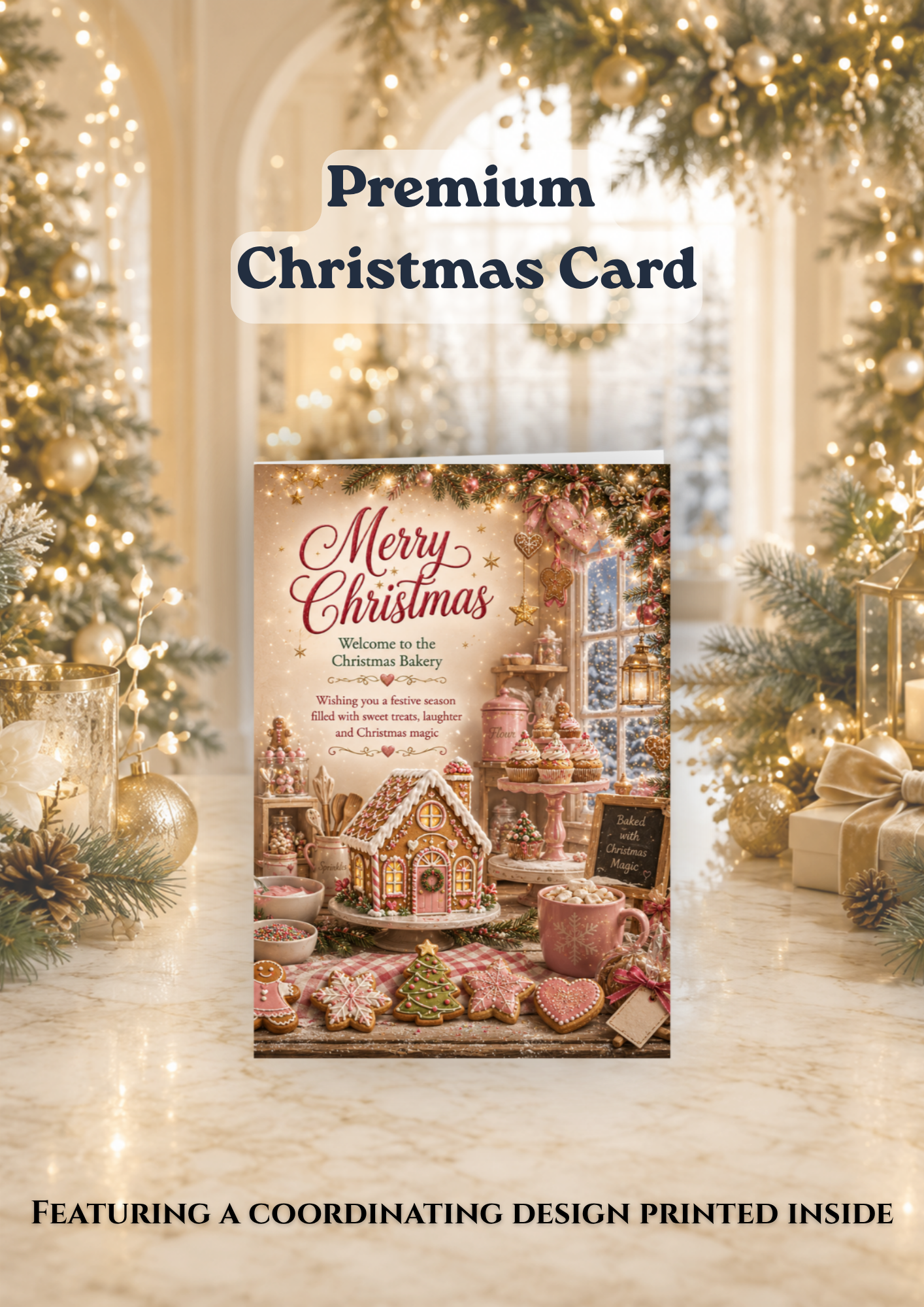 Children's Christmas Card | Welcome to the Christmas Bakery | With Envelope