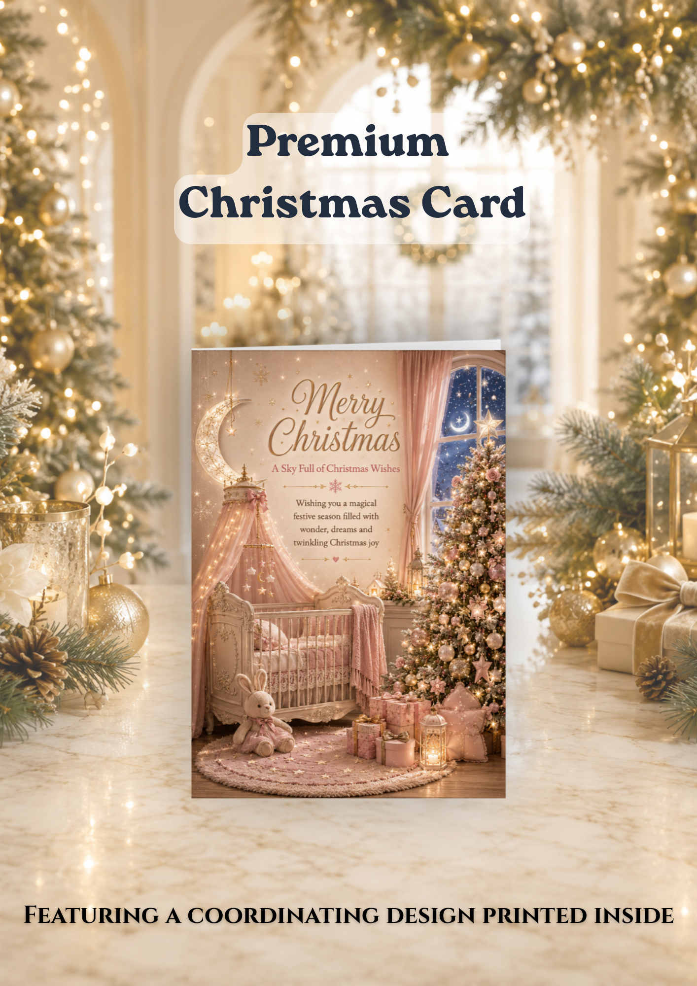Baby's Christmas Card | A Sky Full of Christmas Wishes Card | Envelope Included