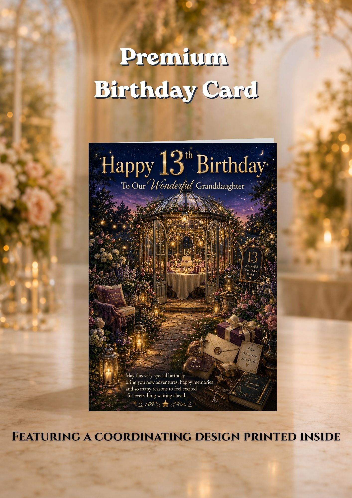 13th Birthday Granddaughter Card | Luxury 13th Birthday Card from Grandparents