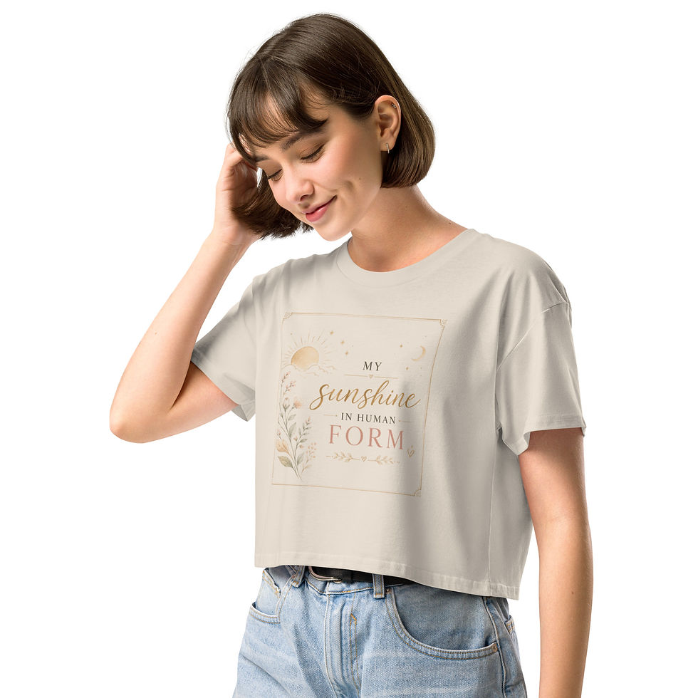 Thumbnail: Women’s crop top: My sunshine in human form