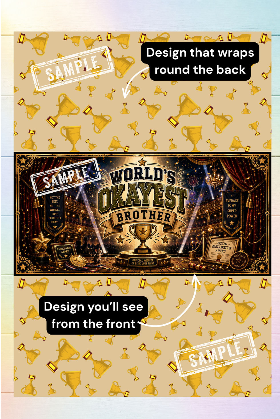 Thumbnail: World’s Okayest Brother Chocolate Bar Wrapper Gift with Chocolate Included