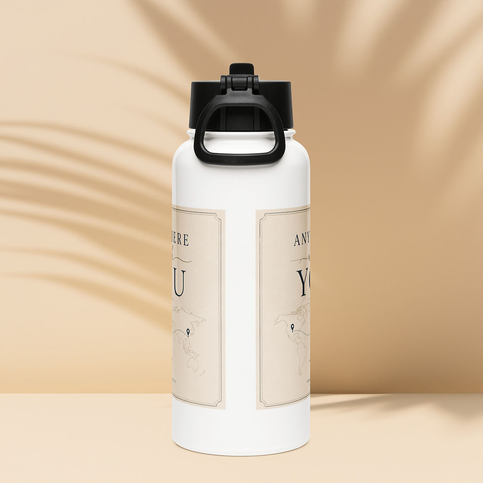 Thumbnail: Stainless steel water bottle with a straw lid: Anywhere with you
