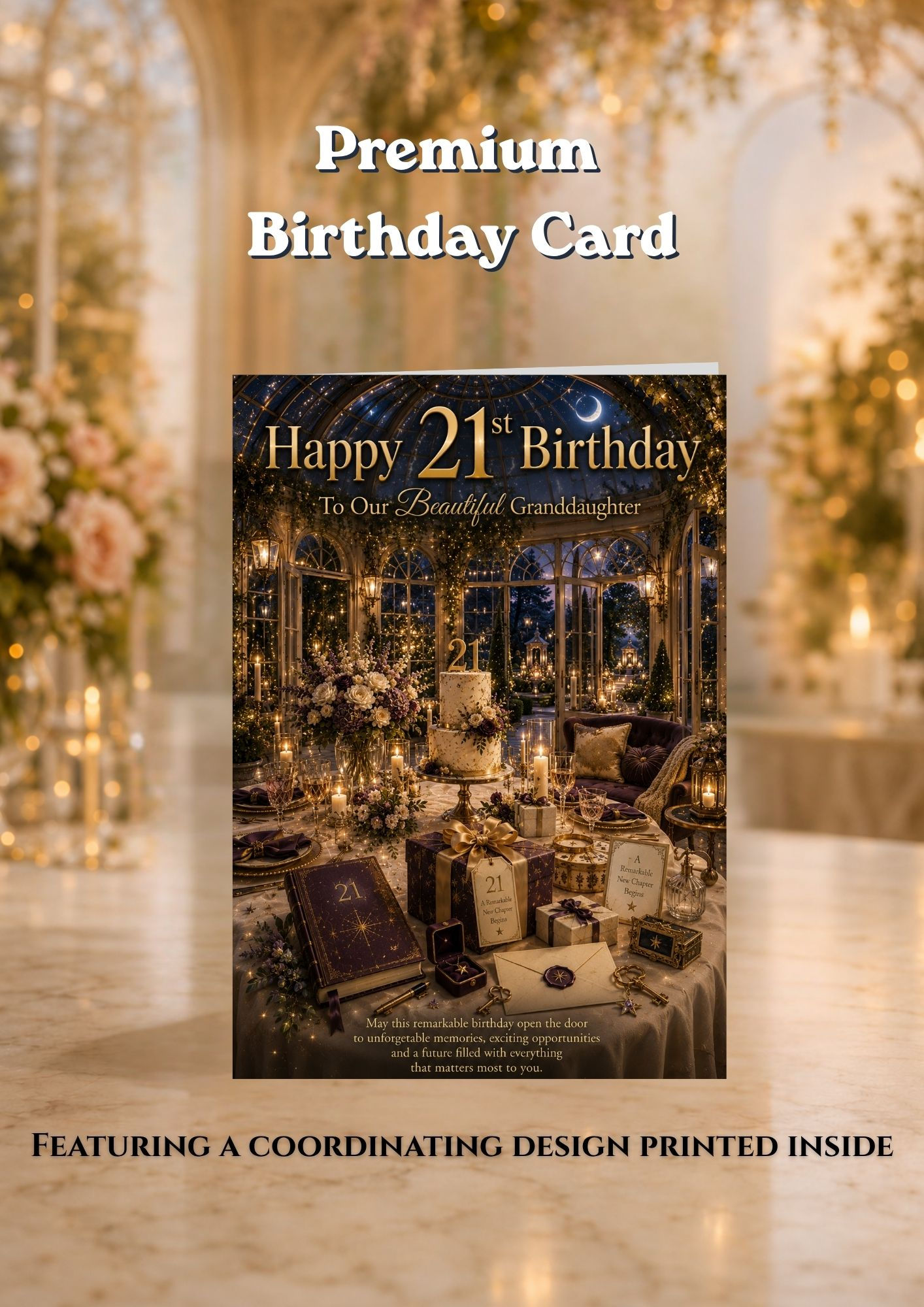 21st Birthday Granddaughter Card | Luxury 21st Birthday Card from Grandparents