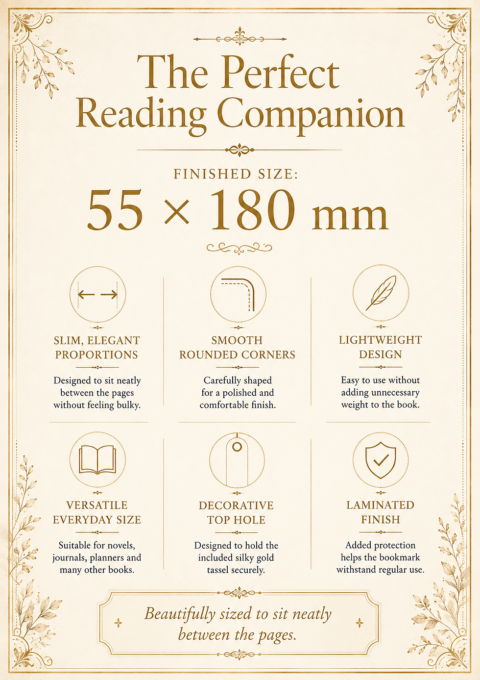 Thumbnail: Secret Garden Bookmark with Gold Tassel | Double-Sided Laminated Bookmark