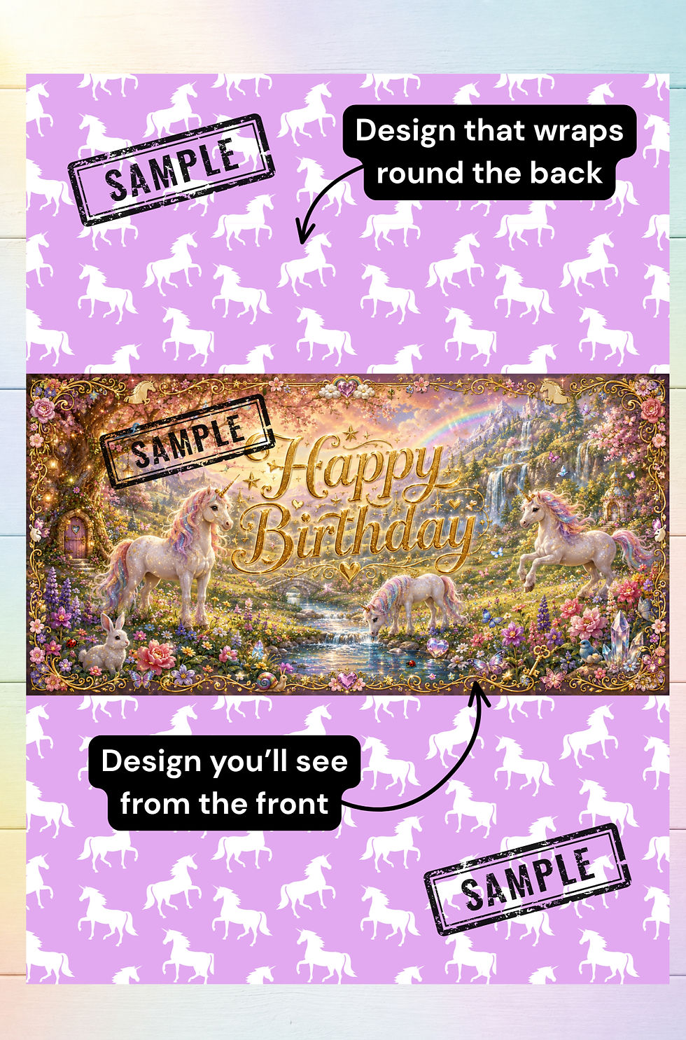Thumbnail: Personalised Unicorn Birthday Chocolate Bar Wrapper Gift with Chocolate for Kids