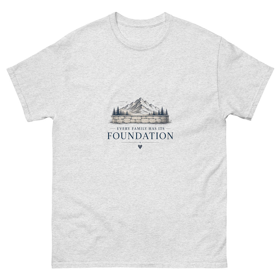 Thumbnail: Unisex classic tee: Every family has its foundation